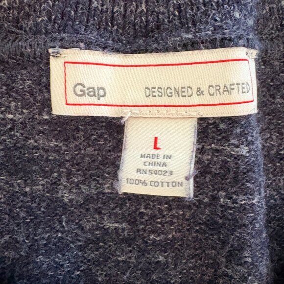 MEN'S GAP BLUE SWEATER MEN'S LARGE. DESIGNED & CRAFTED. - Picture 8 of 8